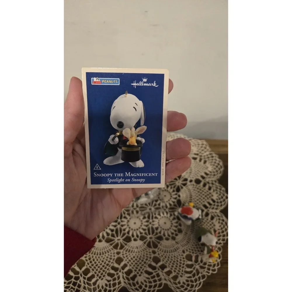 Lot of 3 Snoopy Woodstock Hallmark Keepsake Ornaments 1w/Box 2005 Peanuts EUC